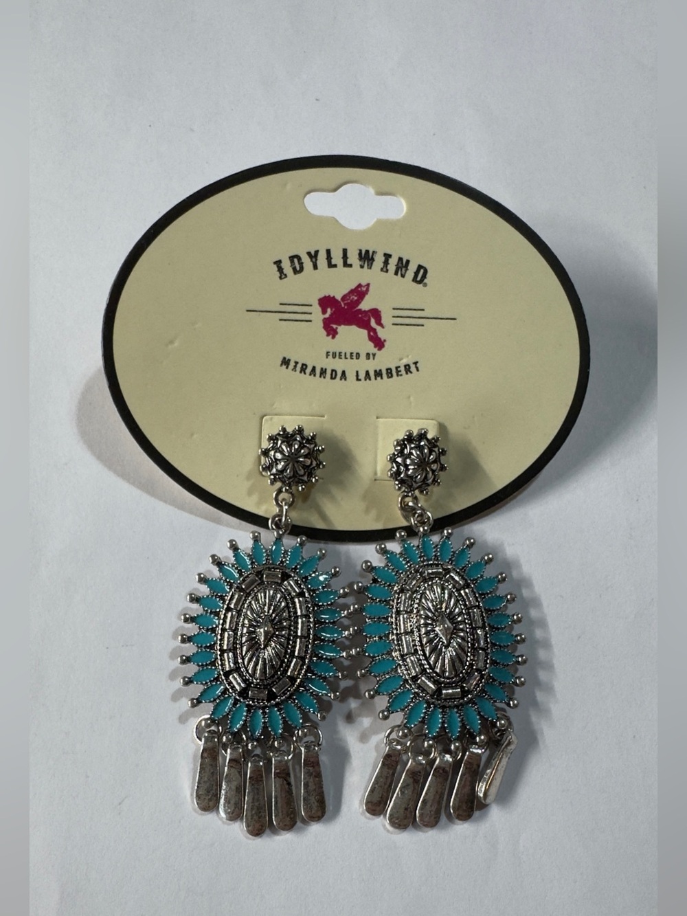 Idyllwind Turquoise and Silver Southwestern Dangle Earrings